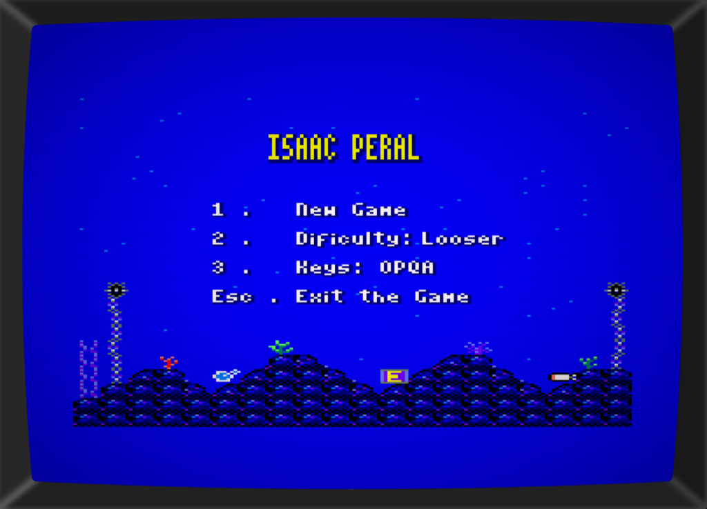 menu screen amstrad gameplay